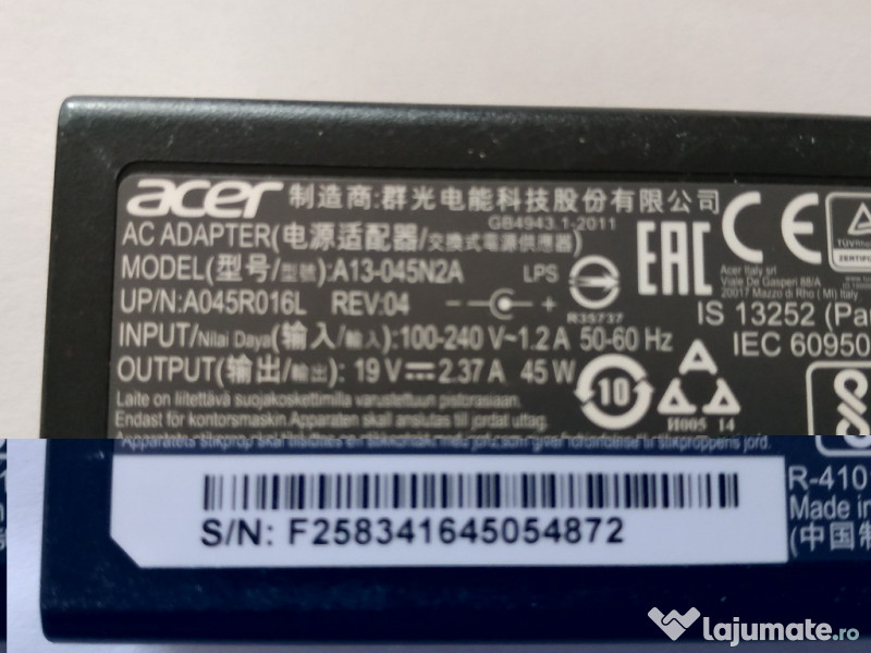 Incarcator laptop acer 19v 2,37A 