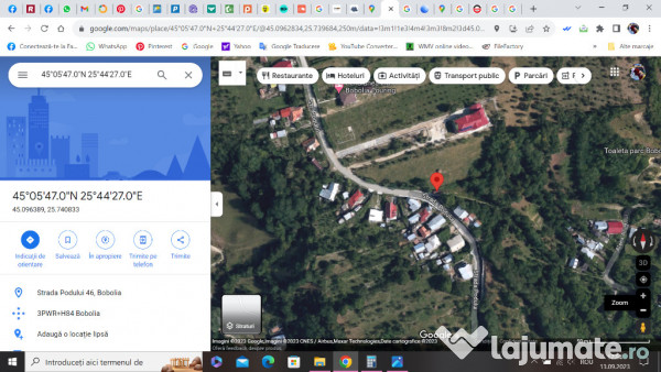 Proprietar Teren intravilan 1560mp sat Bobolia PH (negociabil) 