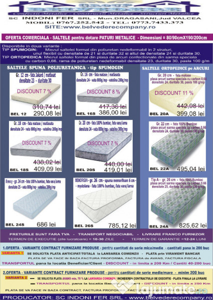 Pat Metalic o persoana - rezistent si durabil - Oferta Promotionala! 