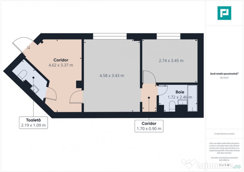 Apartament cu 2 camere parter, complex TM 