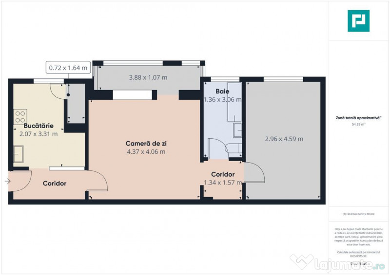 Apartament cu 2 camere în Vlaicu 