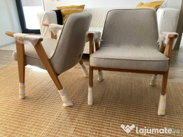 Fotoliu Mid-century Modern model 366 Armchair Oak 