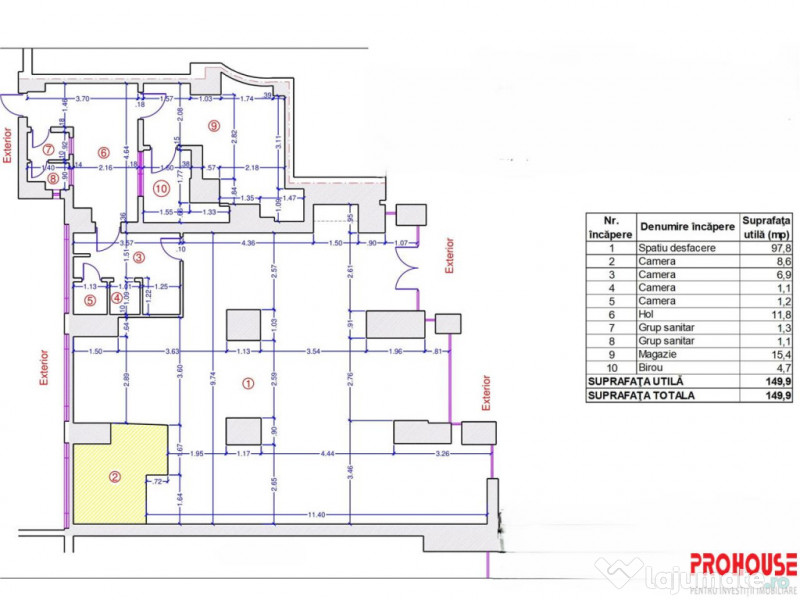 Ultracentral, Spatiu Comercial, 150mp, Parter 