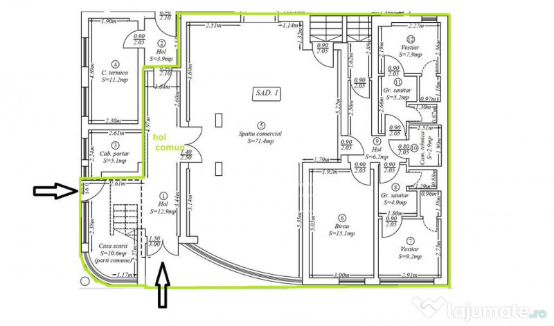 Spatiu comercial, 123mp, zona Lipovei 