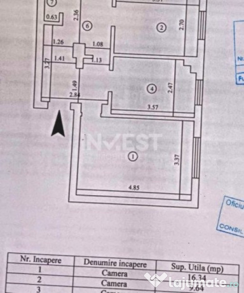 Apartament 3 camere si 2 bai, zona Pacurari - Posta, Iasi 