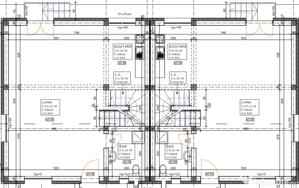 Duplex semifinisat, zona Somesului Floresti