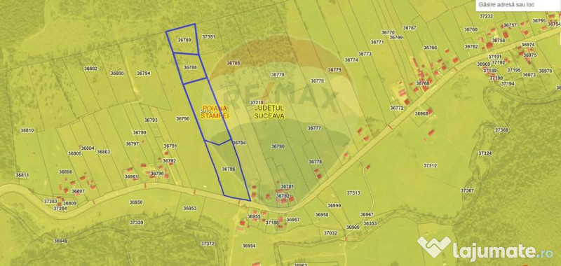 Teren parțial intravilan 30,930 mp Poiana Stampei-DN E58...