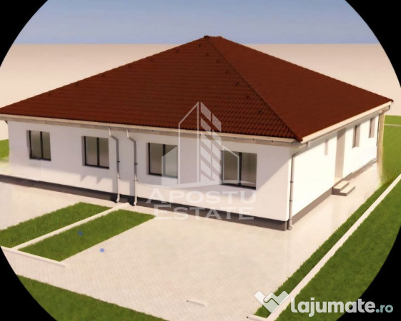 Jumatate de duplex pe parter cu 3 camere si 2 bai, Sag