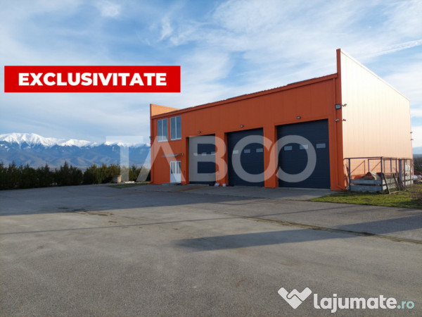 Service auto de inchiriat 300 mp hala acces din DN1 in Bradu