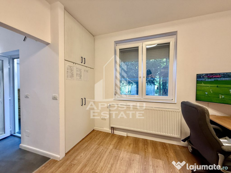 Apartament modern cu o camera, curte, centrala, zona Lune... 