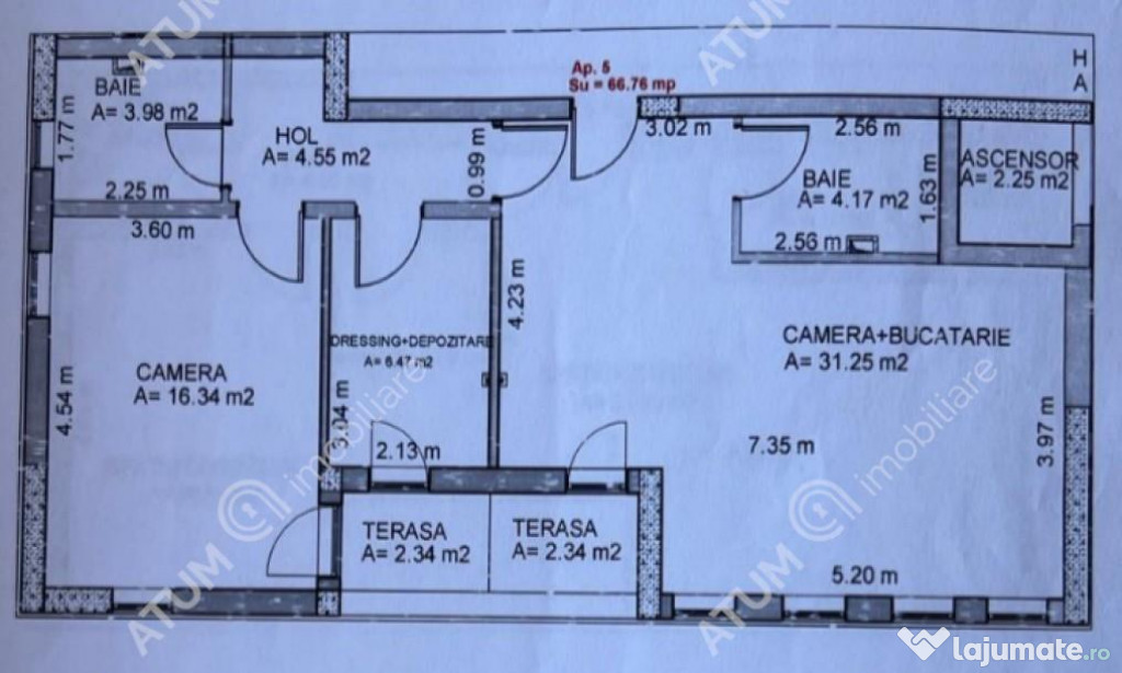 Spatiu comercial de 2 camere cu 2 bai 3 locuri de parcare zo 