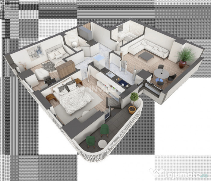 APARTAMENT CU 3 CAMERE DECOMANDAT, 2 BAI , COMPLEX PREMIUM +