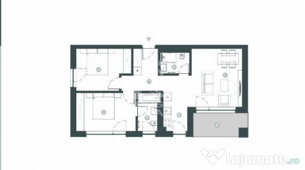 Apartament cu 3 camere, 2 bai, decomandat, incalzire in p... 