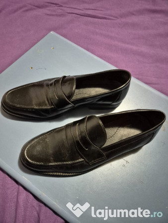 Pantofi barbatesti, piele naturala, purtati, stare buna, marime 42,5