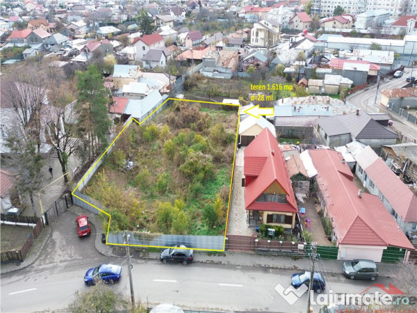 Teren 1.616 mp, D=28 ml, central zona case, autorizatie 3 cl