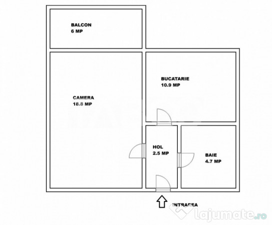 Garsoniera decomandata de vanzare balcon parcare Alma Turnis