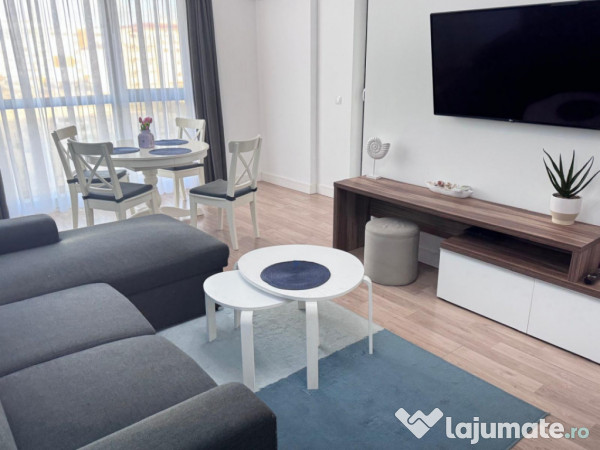 Apartament modern Mamaia Sat – 2 camere mobilate, utilate,