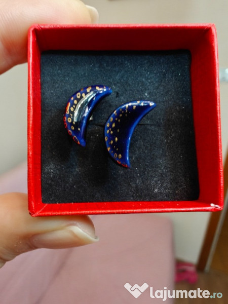 Cercei argint si portelan noi