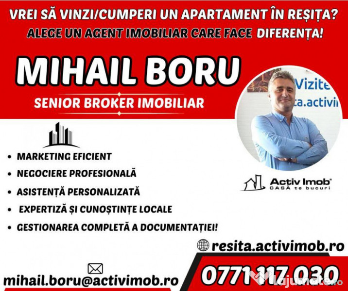 Resita, 3 Cam. Dec., Mobila Utilat, Parter Inalt, Micro 4