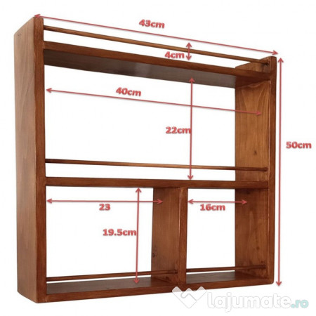 Raft hand-made din lemn de brad – rustic, bucatarie & baie