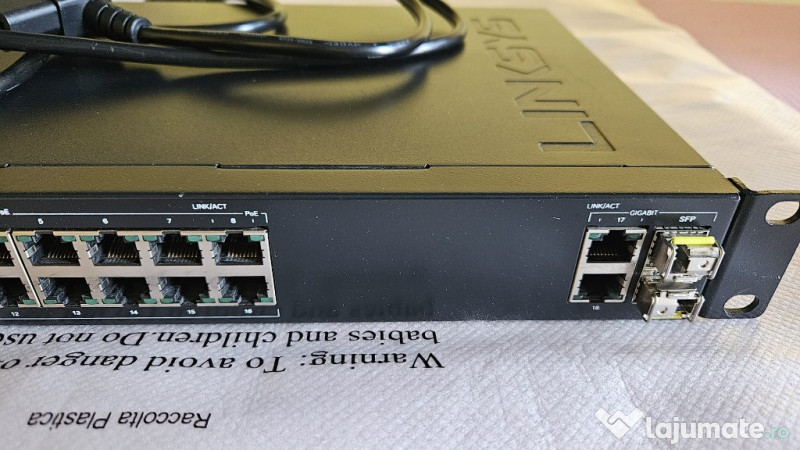 Switch POE Linksys LGS318P cu 2 porturi SFP 