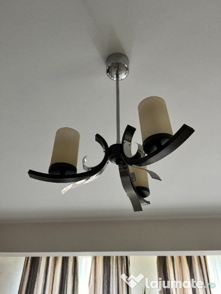 Lustra Marami crom - maro, 3 surse de lumina 