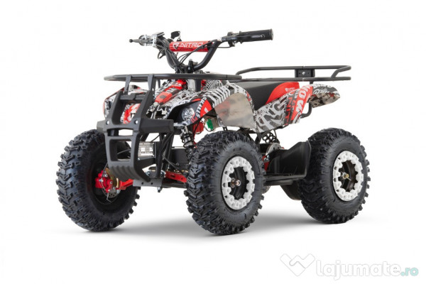 ATV electric NITRO Torino Quad 1200W 48V snowy tyres, red Grafiti 