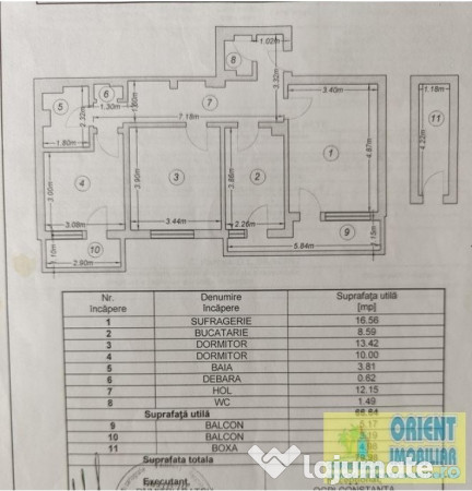 Centru, decomandat, 3 camere, etaj 2, vanzari Constanta 