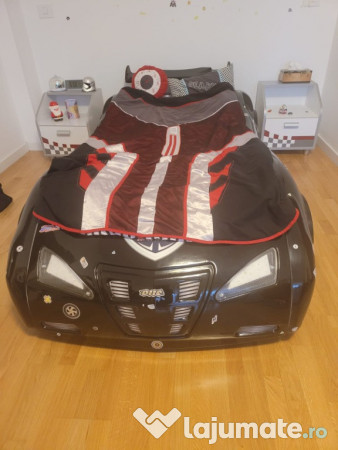 Pat masina copil-oferta speciala (telecomanda,led,sunete) 