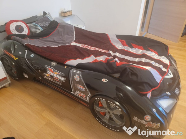 Pat masina copil-oferta speciala (telecomanda,led,sunete) 