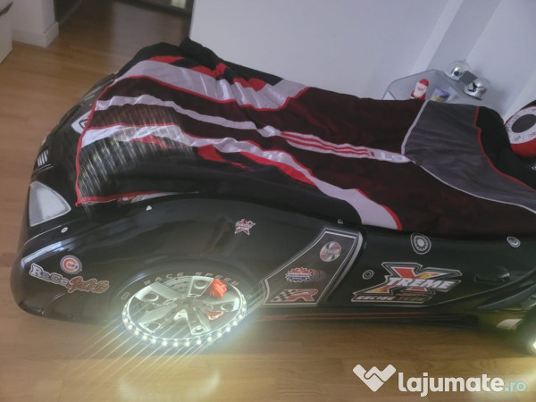 Pat masina copil-oferta speciala (telecomanda,led,sunete) 