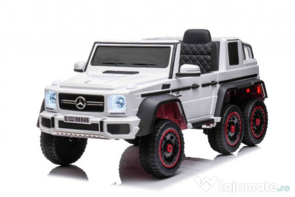 Masinuta electrica Mercedes G63 6x6 210W 12V 10Ah White