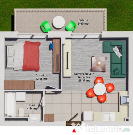 Apartament 1 dormitor Cosmopolis Evolia 