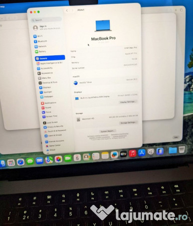 Apple MacBook M1 Pro (16 inch, 2021), aspect excelent 