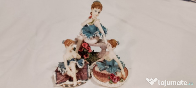 Figurine "Balerine în Repaus" – Decor Romantic, 9-14 cm 