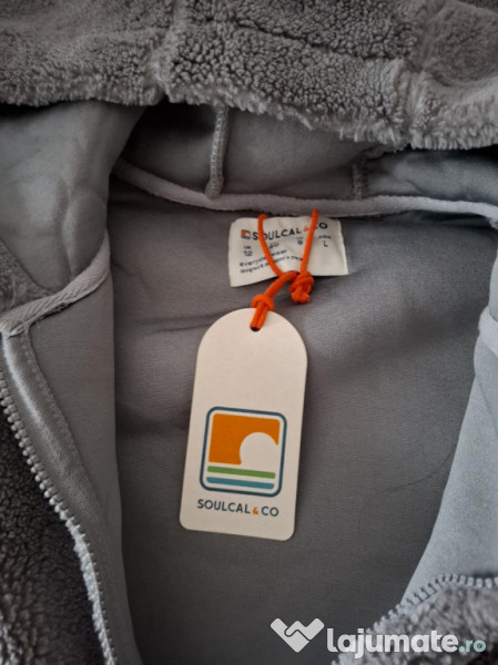 Jacheta cu glugă Soul Cal Sherpa femei L 40 noua 
