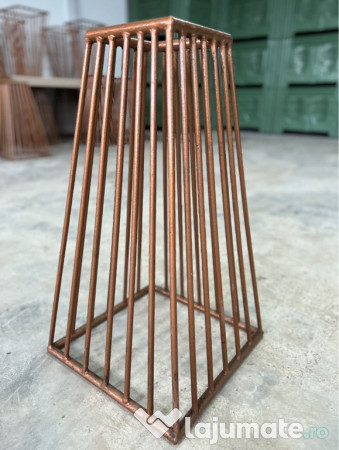 Mese lemn masiv și picioare fier forjat pentru mese 