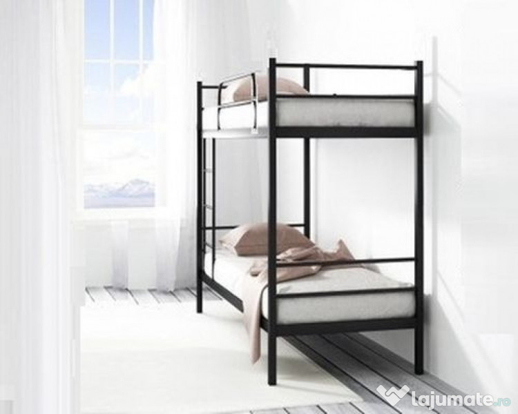 Ansamblu Pat metalic suprapus model BEL01FABY - Livrare din Stoc 