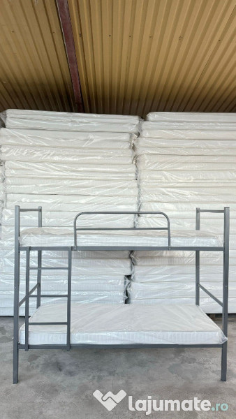 Pachet Pat Metalic Etajat BEL 8 + 2 Saltele de 12 cm 