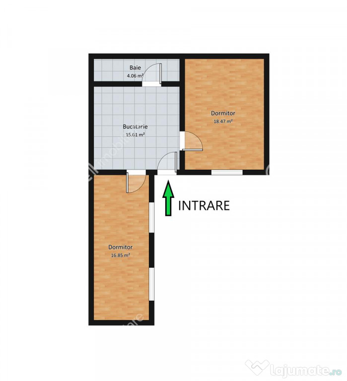 Apartament renovat cu 2 camere si terasa in zona Tribunei di 