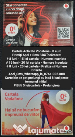 Cartele.Cartela sim Activata Vodafone_cont Whatsapp_Telegram_Instagram