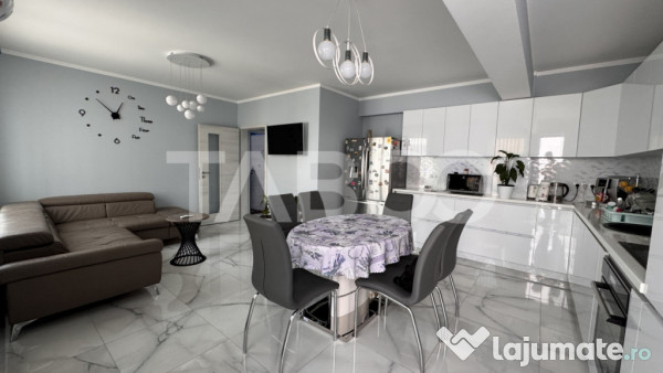 Apartament cu 3 camere de vanzare 80mp mobilat utilat terasa