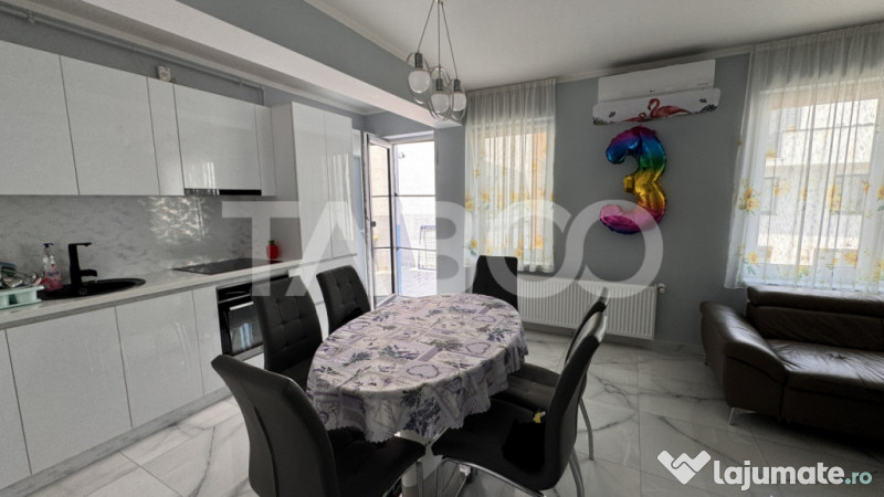 Apartament cu 3 camere de vanzare 80mp mobilat utilat terasa