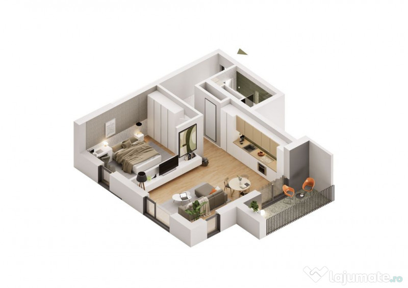 Apartament nou cu 2 camere