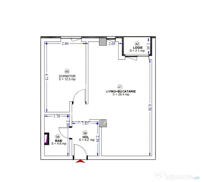 Apartament cu 2 camere, nemobilat, zona Torontalului 