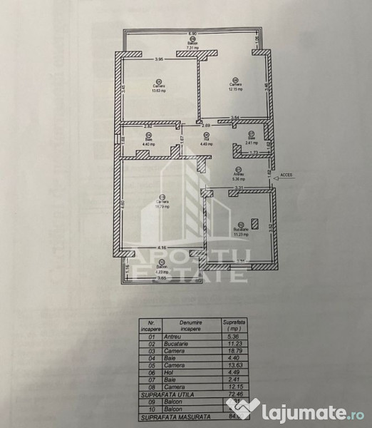 Apartament cu 3 camere, centrala proprie, zona Bucovina