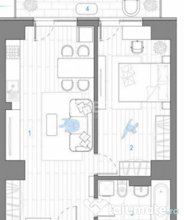 APARTAMENT CU 2 CAMERE , LOC DE PARCARE INCLUS IN PRET, COMS