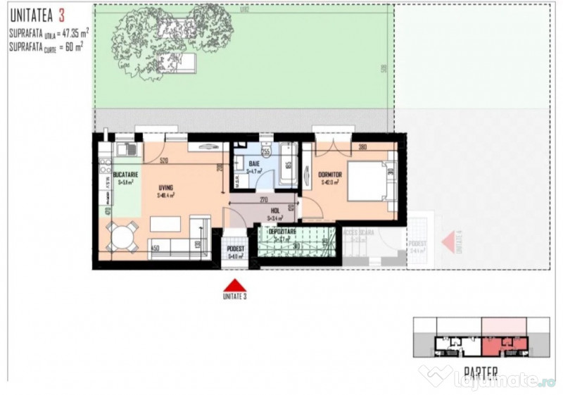 Apartament 2 camere| Bragadiru | Curte proprie 