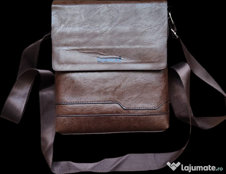Geanta de umăr, Piele Ecologica, brand BENZI, BZ 5308 B, Maro 