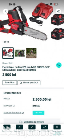 Drujba Fierastrau cu lant 20 cm M18 FHS20-552 cod 4933480118 